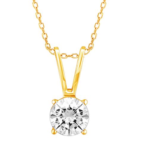 GIVA 925 Silver Golden Zircon Pendant with Link Chain| Necklace to Gift ...