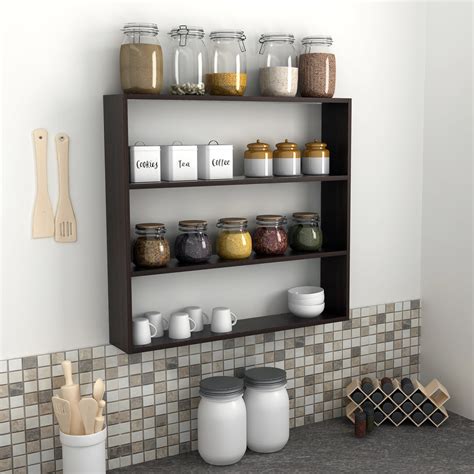 Jasden Wall Mount Multipurpose Kitchen Storage Rack - Slim Profile ...
