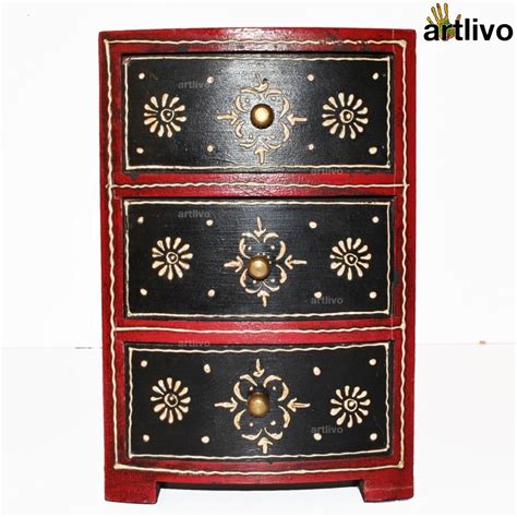 Buy ARTLIVO Bold RED 3 Drawers Utility Box BO079 Online at Low Prices ...