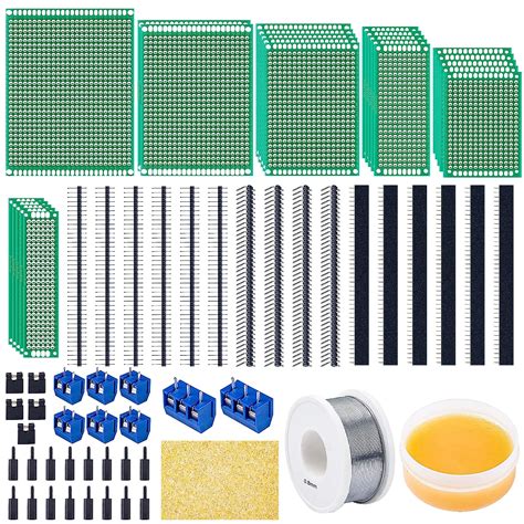 Miuzei Double Sided PCB Board Prototype Kit, Prototype Board for DIY ...