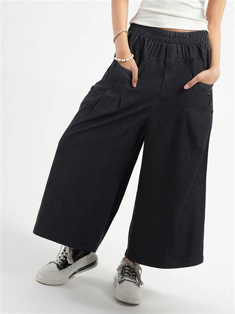 Wide Leg Button Pocket Denim – Sera