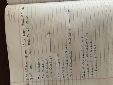 If the 5th term of an ap is zero show that its 33rd term is fourtimes ...