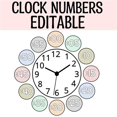 Image result for Clock Numbers Colored