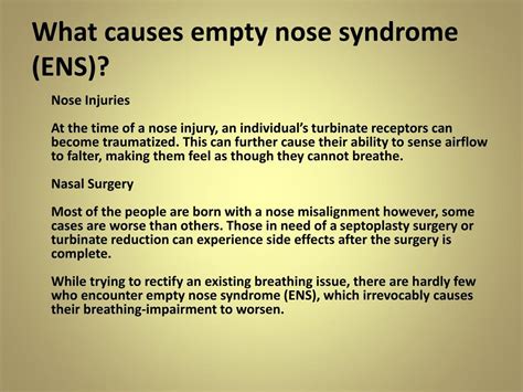 PPT - Empty Nose Syndrome PowerPoint Presentation, free download - ID ...