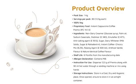 AMAZON 3 in 1 Instant Cappuccino Coffee Premix Powder Coffee, Milk and ...