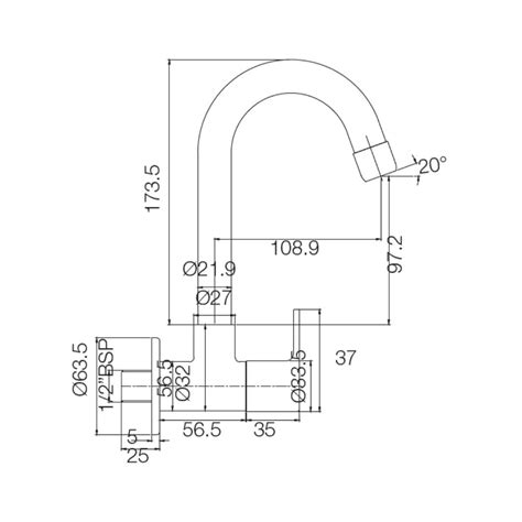 Parryware Wall Mounted Regular Kitchen Sink Tap Claret T4621A1 with ...