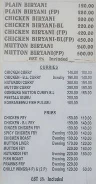 Meghana Non Veg & Veg Parcel - S R Nagar, Hyderabad - Menu, Prices ...