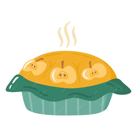 Cartoon appeltaart | Premium Vector