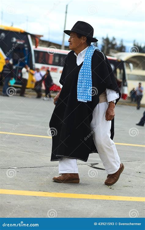Man in Traditional Clothes in Ambato, Ecuador Editorial Stock Photo ...
