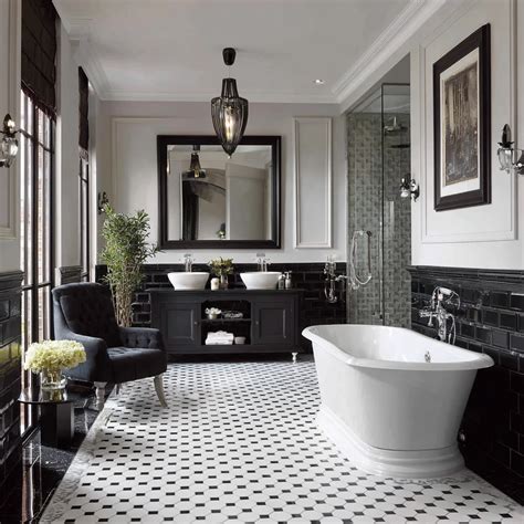 21 Timeless Black And White Bathroom Tile Ideas