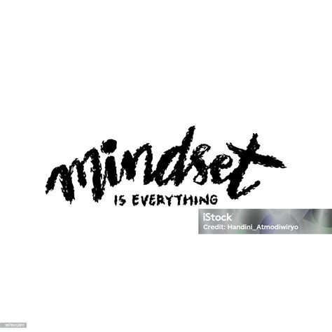 Mindset Is Everything Vector Hand Drawn Lettering Inspirational ...