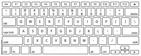Vector illustration of laptop keyboard Stock Vector | Adobe Stock