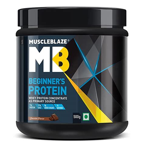 MuscleBlaze Beginner's Whey Protein, No Added Sugar, Faster Muscle ...
