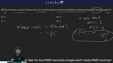 [Video] The minimum number of times a fair coin must be tossed so that ...