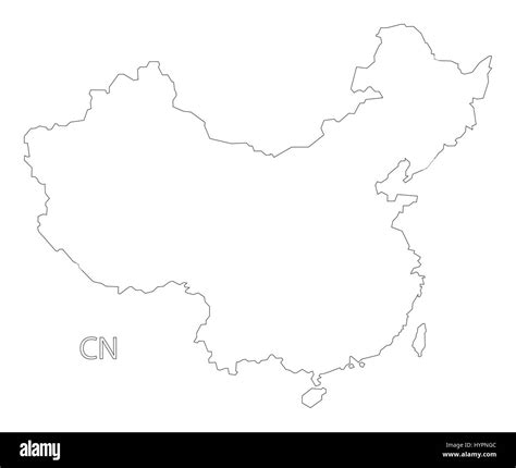 China Map Black and White Stock Photos & Images - Alamy