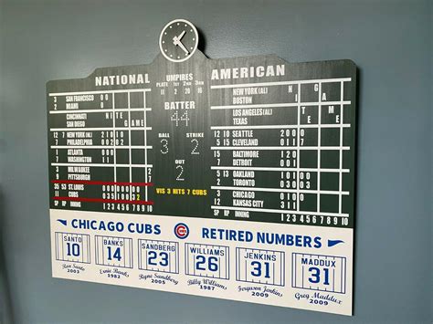 Wrigley Field Scoreboard Chicago Cubs w/ Retired Number Sign ...