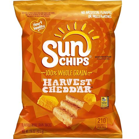 Buy SunChips Harvest Cheddar Flavored Multigrain Snacks, 1.5-Ounce Pack ...