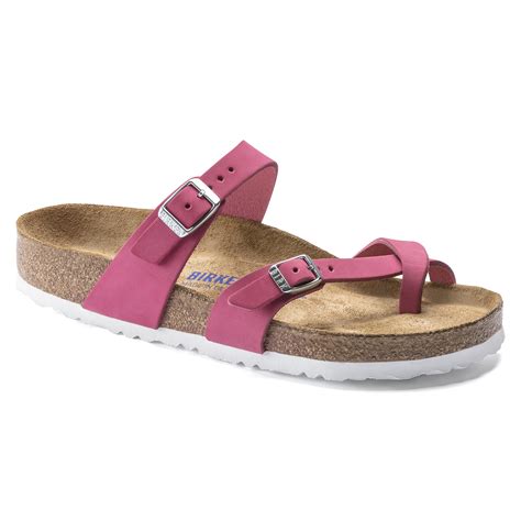 BIRKENSTOCK Mayari Soft Footbed Nubuck Leather Sandal - Fuchsia Tulip