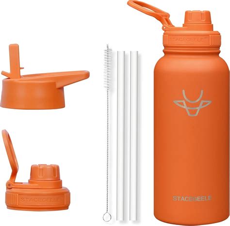 STACEGEELE 32oz Insulated Water Bottle with Straw | Ubuy India