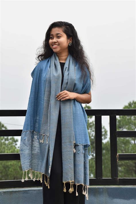 Avani | Four Way Stole | Blue & Grey