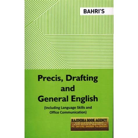 Precis, Drafting and General English (PAPER-1)