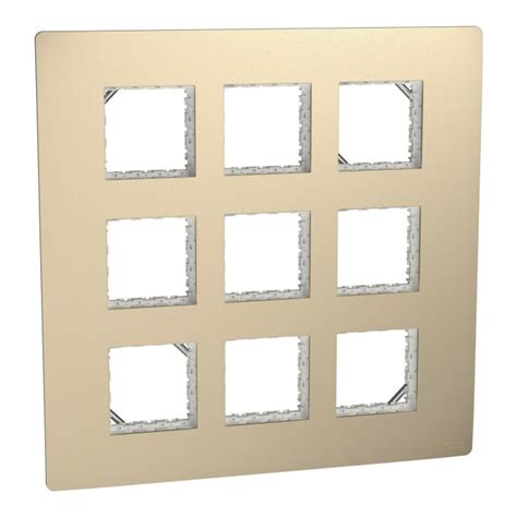 Cover Frame, Miluz Zeta, 18 Module, Champagne Gold