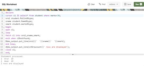 PLSQL Cursor Tutorial 的图像结果
