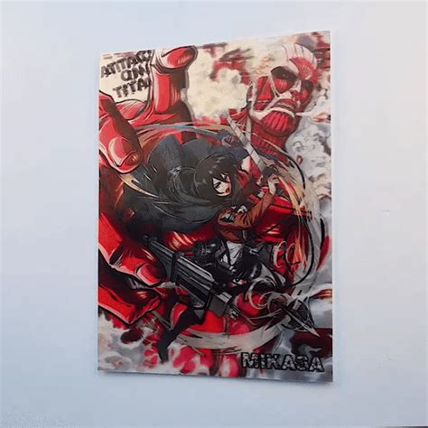 Eren, Mikasa & Levi 3D Poster | AOT 3D Transition Poster – Ruvido Caso