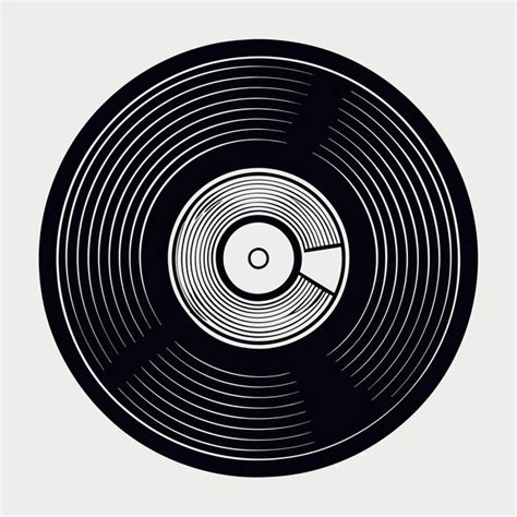 One continuous line drawing of vinyl lp record | Premium AI-generated ...