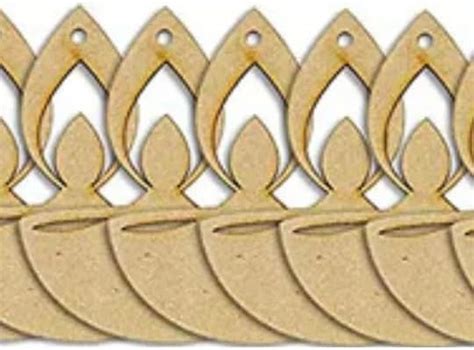 Curious Button Wooden MDF Diya Cutouts for Diwali Decoration – DIY Art ...