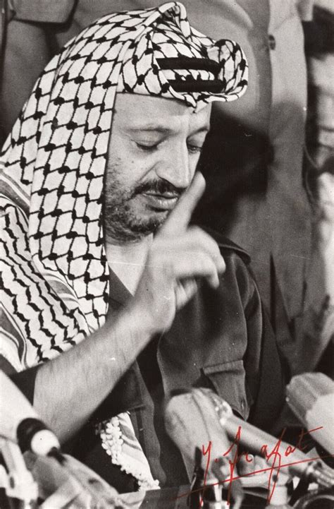 Yasser Arafat Palestina Palestinian President autograph original signed photo | #4646010853
