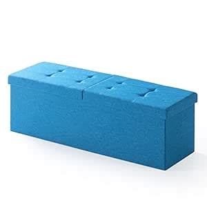 Otto & Ben 45" Storage Ottoman with SMART LIFT Top, Upholstered Tufted ...