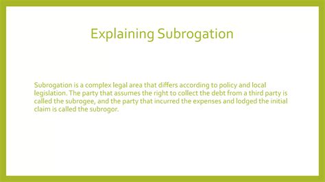 Subrogation Examples 的图像结果