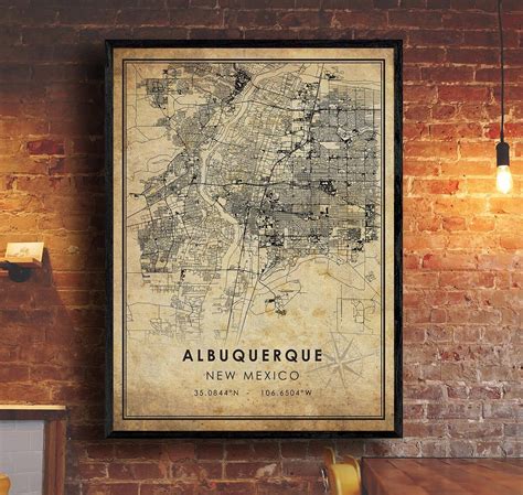 Vintage Maps Of Albuquerque Vintage Map Of Albuquerque, New Mexico