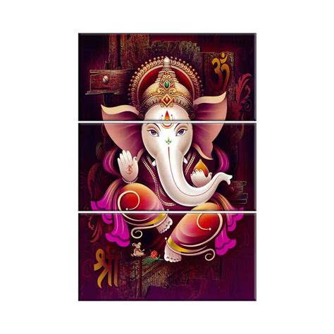 NISH! Ceramic Ganesha Poster Wall Tiles for Pooja Room with Gloss ...