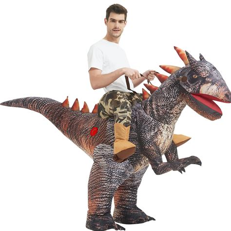 Snapklik.com : Inflatable Dinosaur Costume Riding Stegosaurus For Adult ...