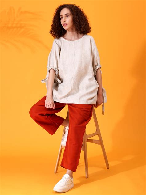 MABA Linen Poncho Top and Wide Pant set – Maba India