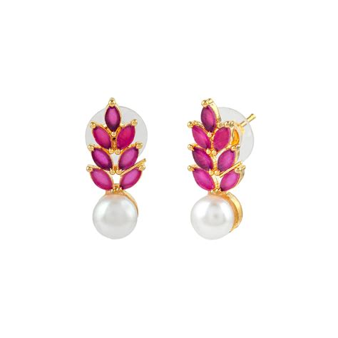 Buy Scarlet Bough Pearl Studs Earrings