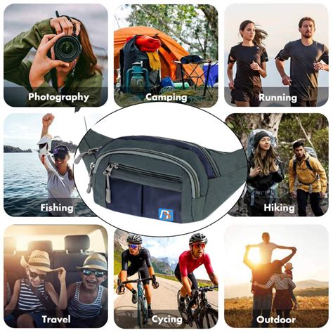 NISUN Waist Bag Fanny Pack Travel Handy Hiking Zip Pouch Money Phone ...