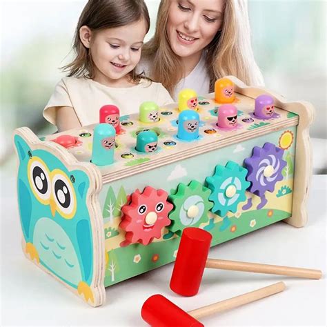 Wooden Multi-functional Whack-a-mole toy - MyLittleTales
