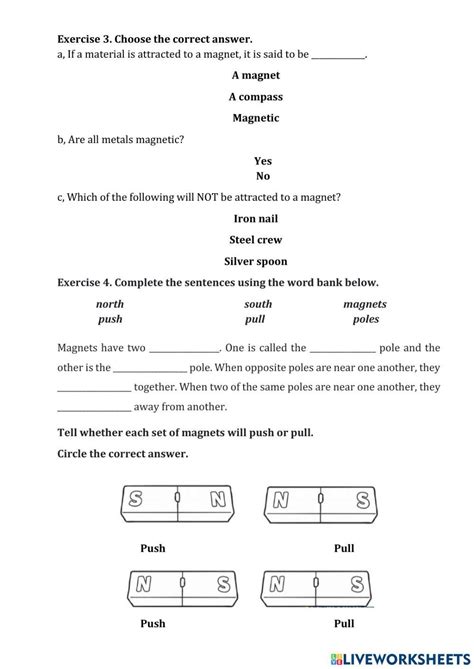 Image result for Printable Magnet Worksheet