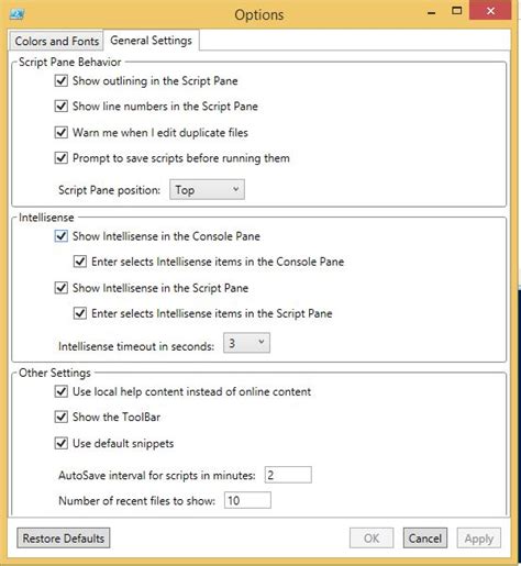 Image result for PowerShell Options