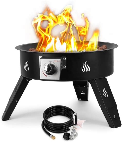 Amazon.com : ONLYFIRE OUTDOOR LIVING Propane Fire Pit 19" with Gas Hose ...