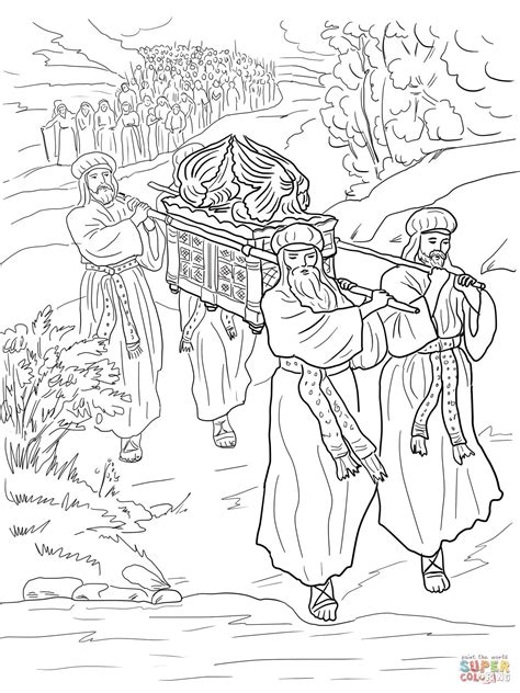 Crossing the Jordan River Coloring Pages - Printable Sheets for Kids