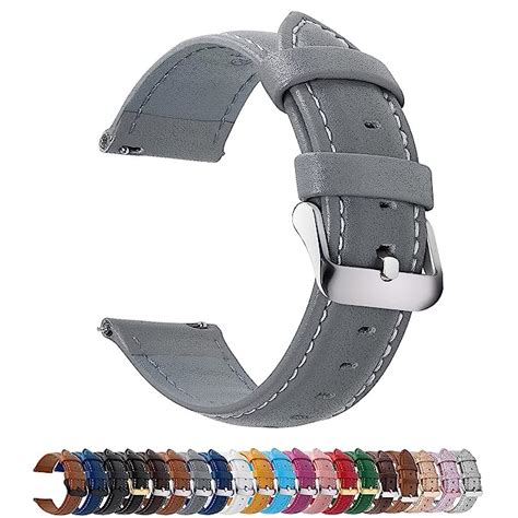 12 Colors for Quick Release Leather Watch Band, Fullmosa Axus Genuine ...