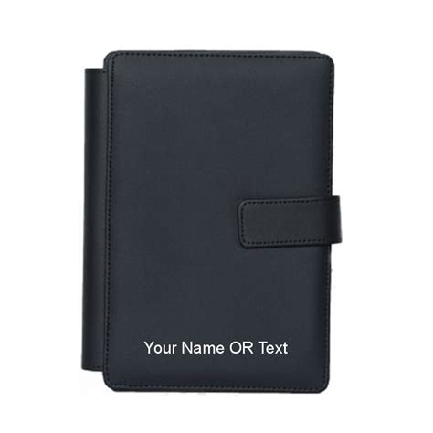 Personalised Delegate Leatherette Organizer Notebook | Custom Diary ...