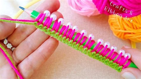 Image result for Small Flower Using Thread and Hand