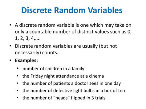 Discrete and Continuous Random Variables | PPTX