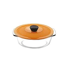 Buy Treo by Milton Borosilicate Glass Round Casserole with Microwavable ...