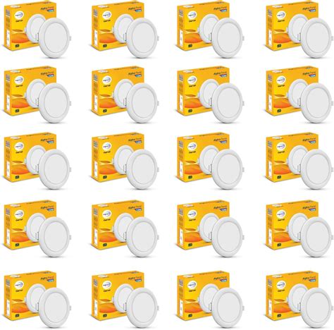 wipro Garnet 12W Round Led Alpha Panel|Cool White Light(6500K)|Recessed ...